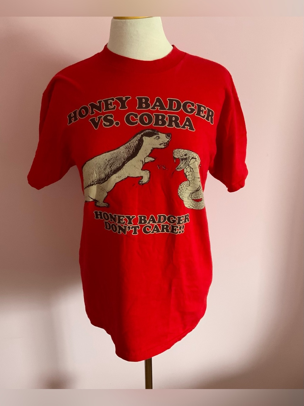 Honey Badger vs. Cobra Graphic Tee - Red
